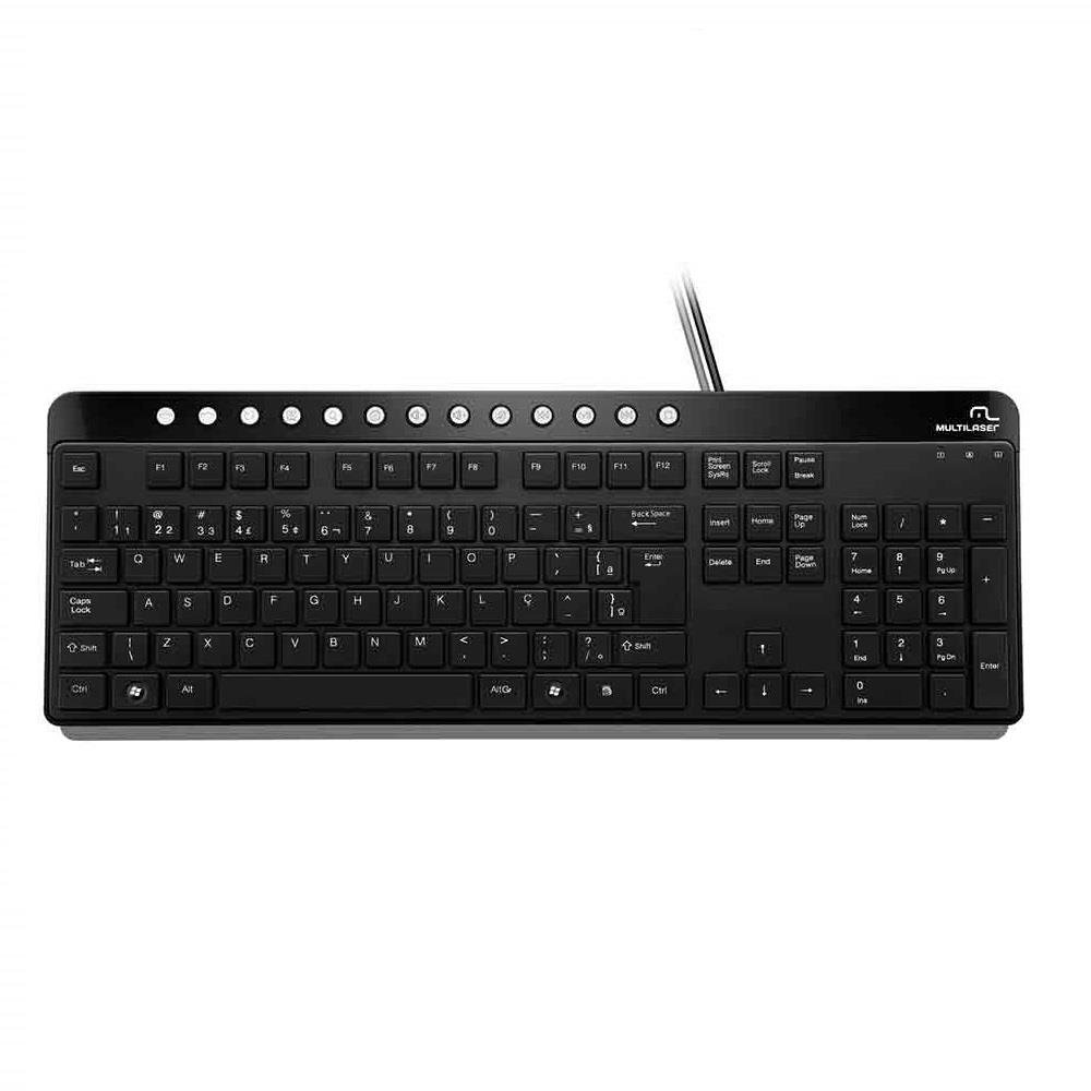 Teclado Multilaser Usb Multimídia Chocolate Usb - TC143