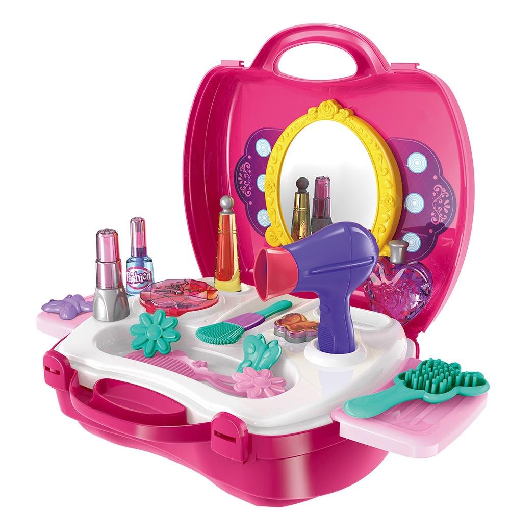 Maleta Workshop Junior Fashion Com 21 Itens Indicado Para +3 Anos Rosa Multikids - Br771