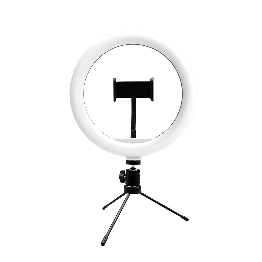 Suporte tipo Ring Light Livestream 10 Pol. com Tripe Ajustavel USB - AC370