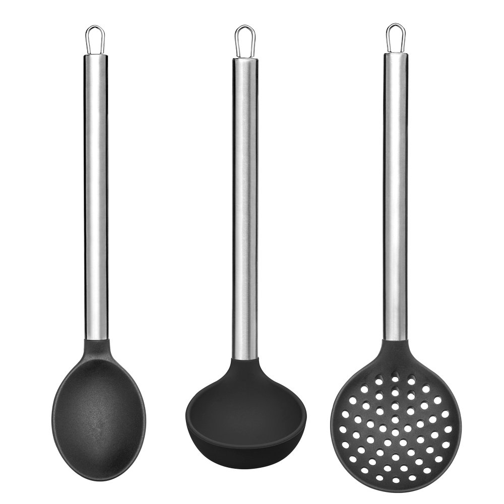 Kit Para Servir de Silicone Cabo Inox Preto UP Home Multilaser - UD068