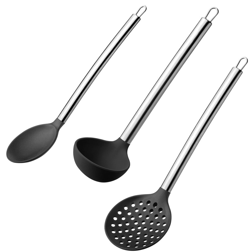 Kit Para Servir de Silicone Cabo Inox Preto UP Home Multilaser - UD068