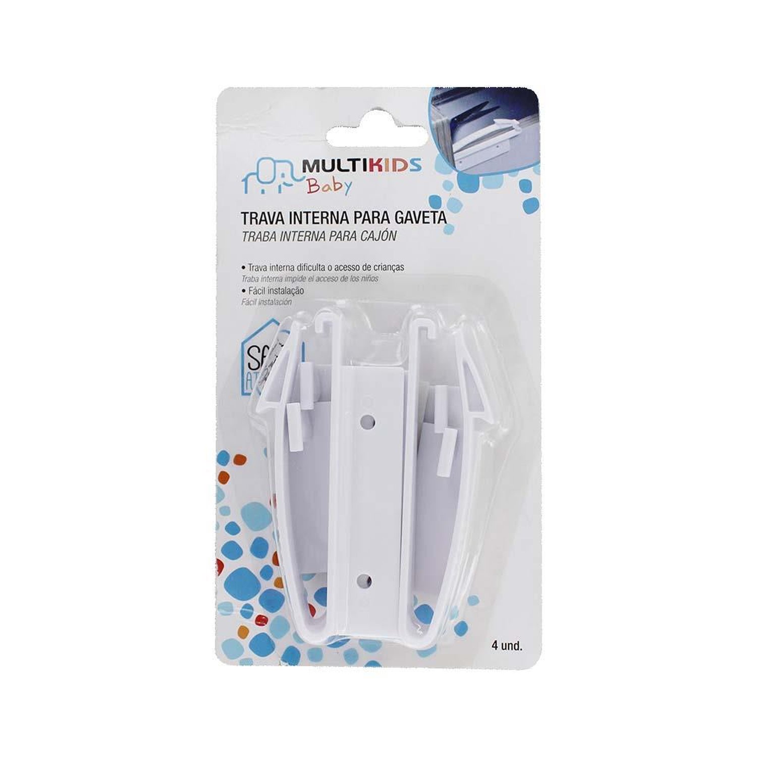 Trava Interna Para Gaveta 2 Unidades Multikids Baby - BB261