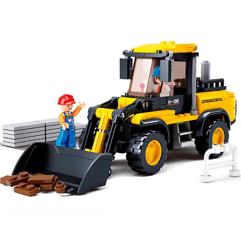 Blocos de Montar Construção Empilhadeiras 212 Peças Indicado para +6 Anos Material Plástico Colorido Multikids - BR827