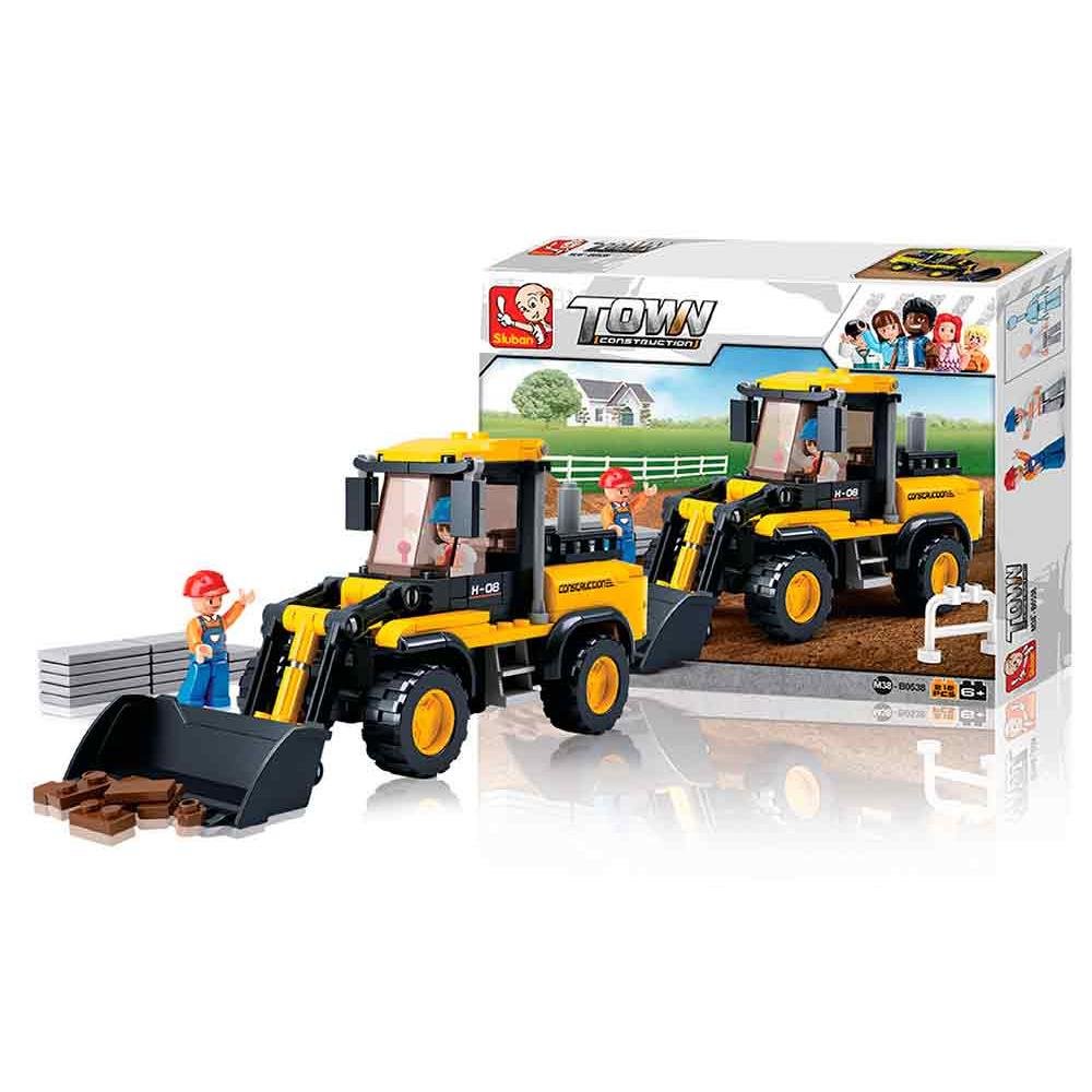 Blocos de Montar Construção Empilhadeiras 212 Peças Indicado para +6 Anos Material Plástico Colorido Multikids - BR827