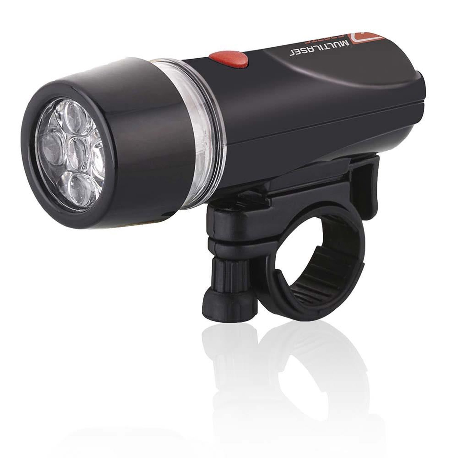 Farol Dianteiro para Bike com Suporte Resistente a Água Pilhas AAA Preto Atrio - BI004