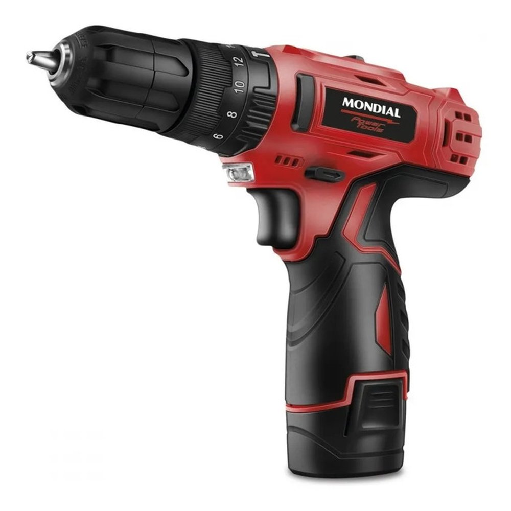 Parafusadeira E Furadeira Com Impacto 12v 2 Velocidades Led+Maleta - HO099