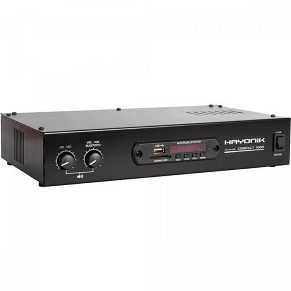 Amplificador 80W com Bluetooth COMPACT 1000 Preto Un.Venda: PC/1