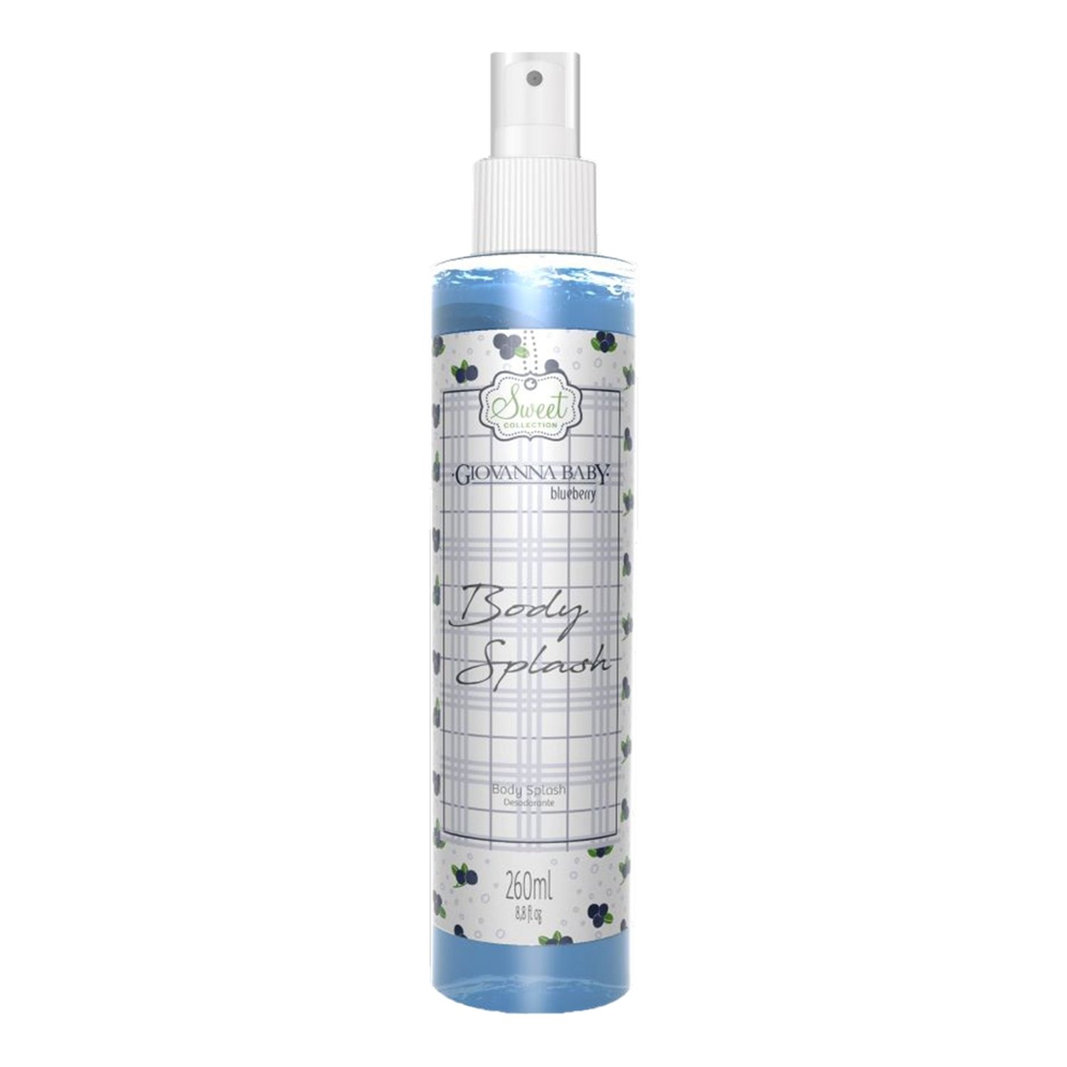 Desodorante Giovanna Baby Corporal Body Splash Blueberry 260ml