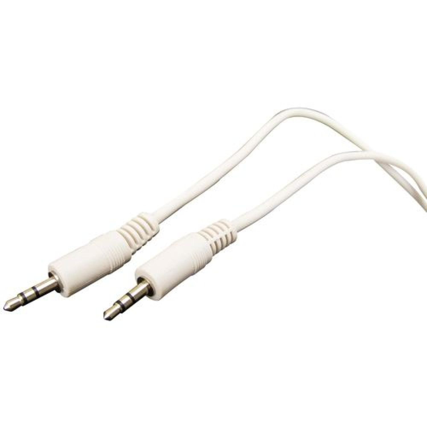 Cabo P2st + P2st Niquelado 1,8m Branco Genérico - Pacote com 10 Unidades