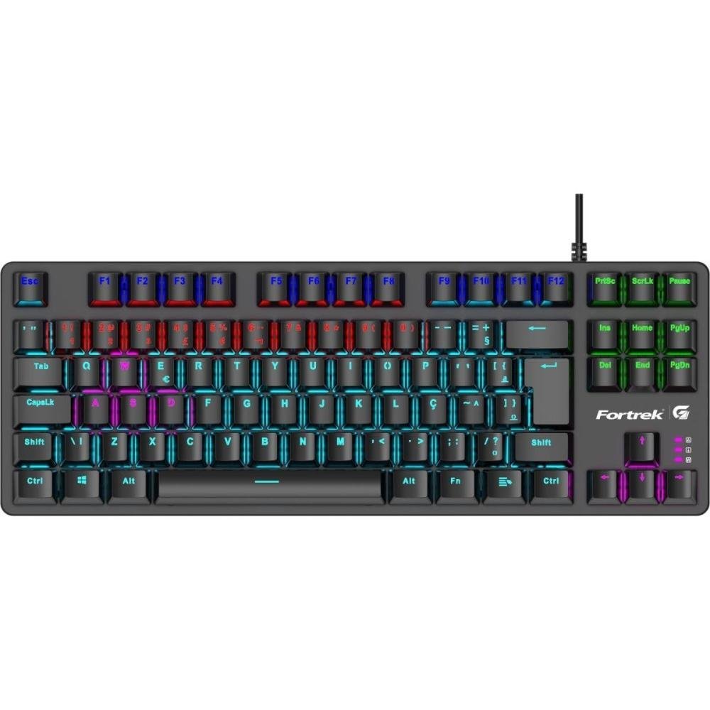 Teclado Gamer Mecanico Fortrek Black Hawk Compact Rainbow