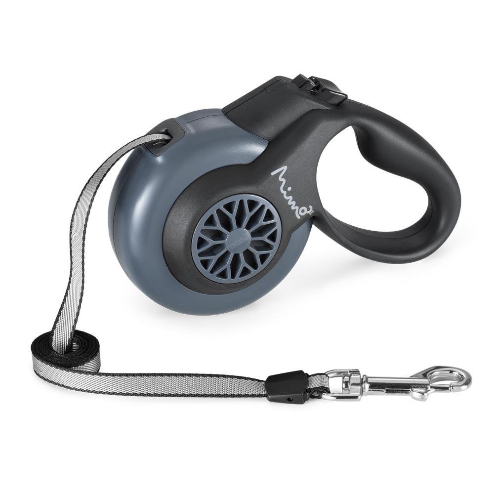 Guia Retratil Smart Walk Sistema ABS Emborrachada Fita 5m ate 25kgs M Preto Mimo Conceito - PP038