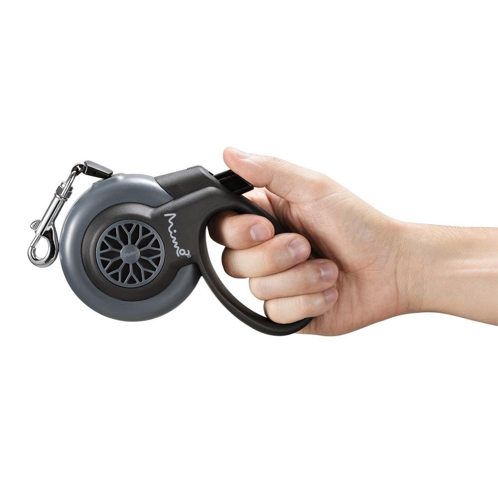 Guia Retratil Smart Walk Sistema ABS Emborrachada Fita 5m ate 25kgs M Preto Mimo Conceito - PP038