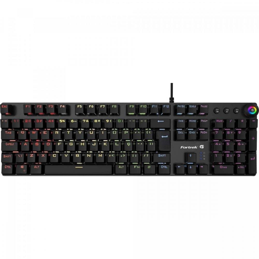 Teclado Gamer Mecanico Fortrek K7 Plus Black Edition RGB
