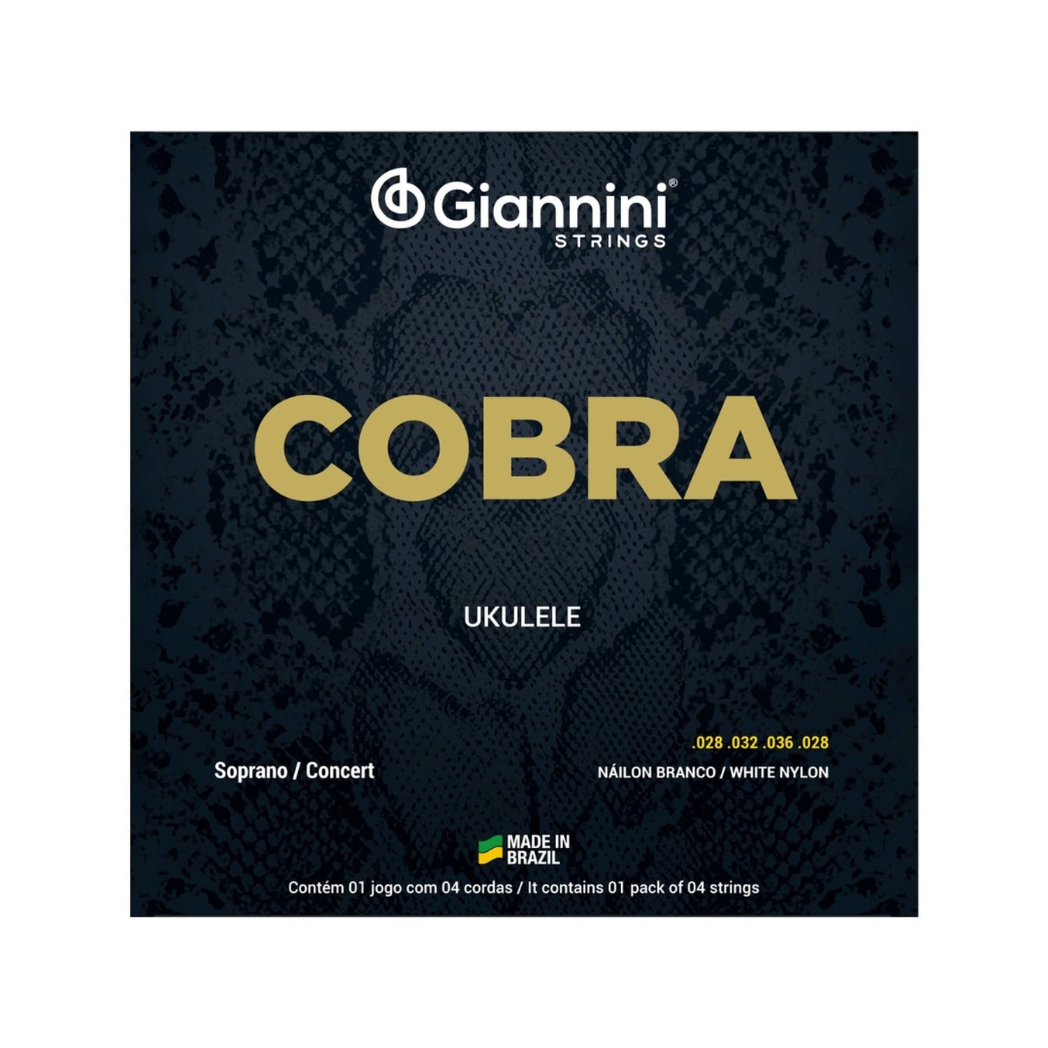 Encordoamento Giannini P/Ukulele Nylon Branco Geuksc
