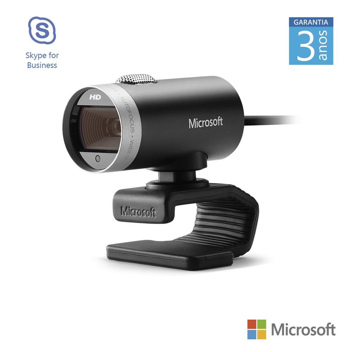 Microsoft Webcam Cinema USB Preta - H5D00013