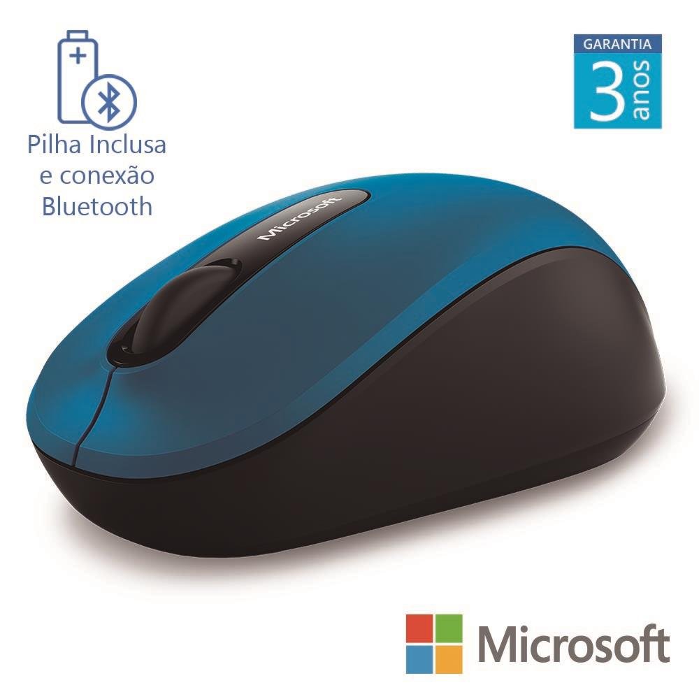 Mouse Sem Fio Mobile Bluetooth Azul Microsoft - PN700028