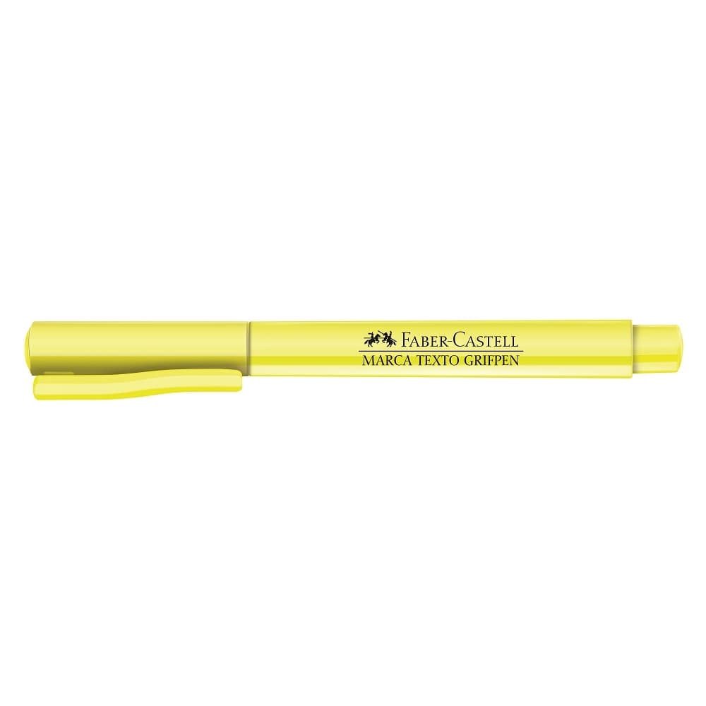 Marca Texto Faber Castell Amarelo - Embalagem com 12 Unidades