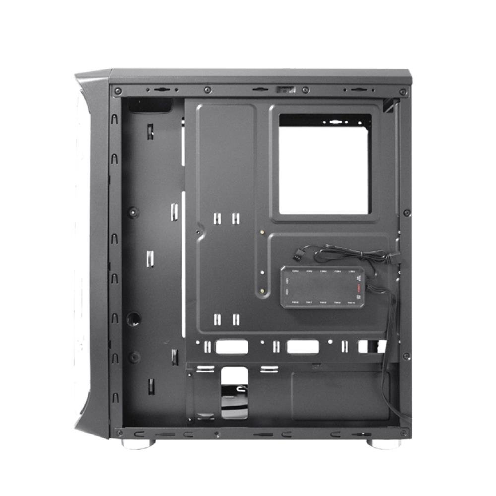 Gabinete Gamer K-Mex Skytrooper CG-01FF, Mid Tower, Sem Fonte, Com 3 Fans ARGB, Controle Remoto, Preto