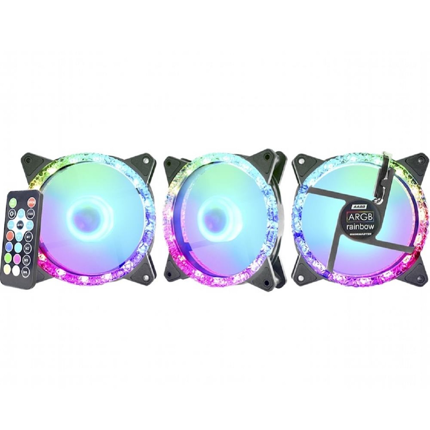 Kit Cooler Para Gabinete K-Mex Aa-Bdk1, Argb, 120Mm, Com 3 Fans, Preto