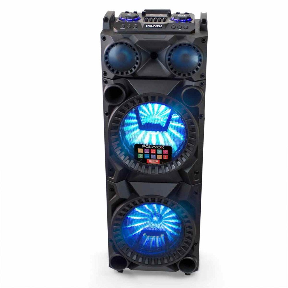 Caixa Amplificada Polyvox XT1200T Bluetooh/USB/FM/AUX/Show de Luzes 1800W