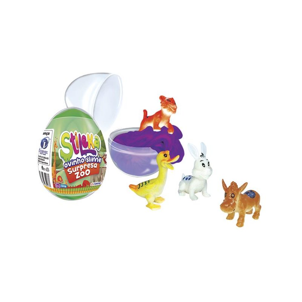 Ovo Stileka Com Surpresa Zoo Display Com 12 Unidades