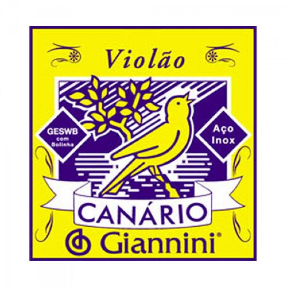 Corda para Violão de Aço com Bolinha 5a Lá Geswb5 Série Canário Giannini