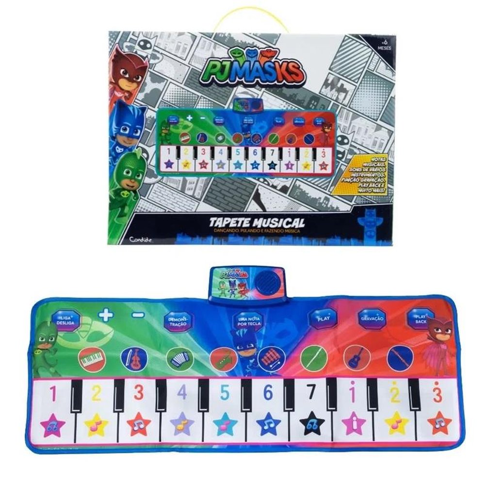 Instrumento Musical Tapete Piano PJMASKS