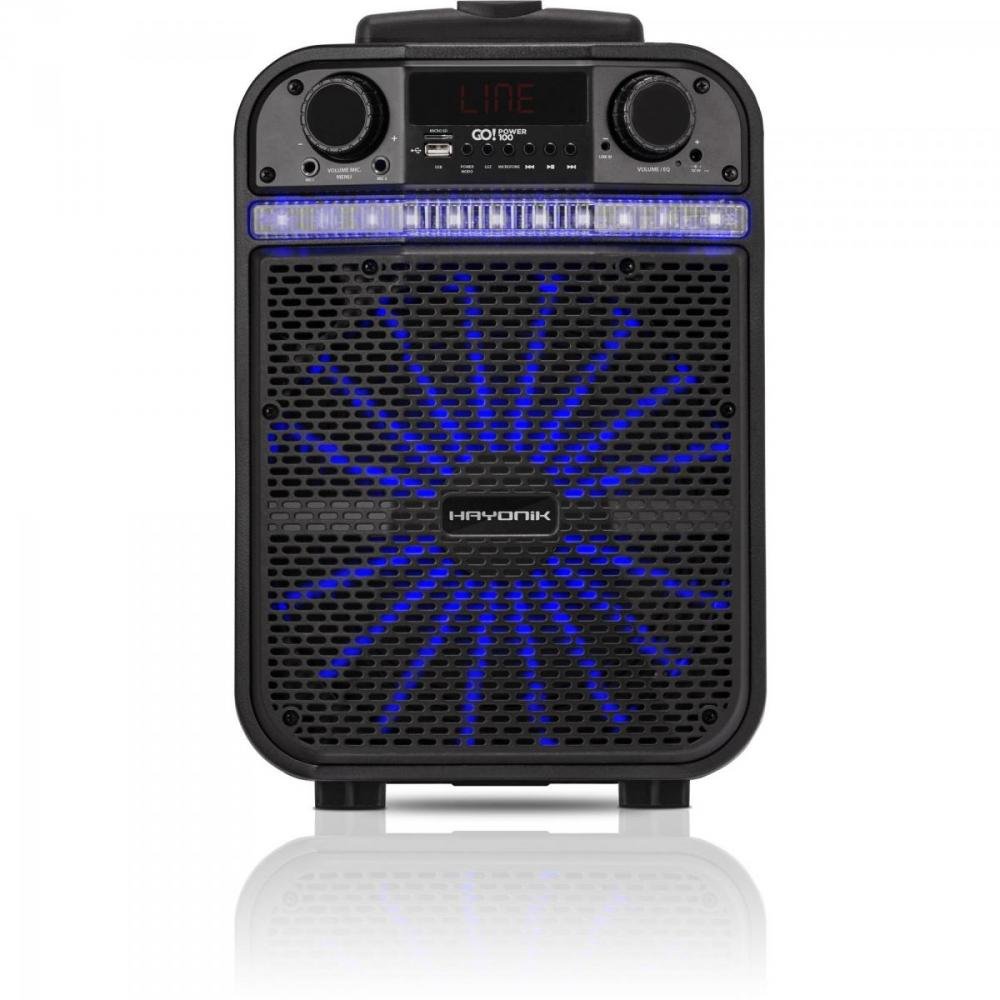 Caixa Multiuso Portátil Bluetooth/MicroSd/Usb/Fm 80w Go!Power 100 Hayonik