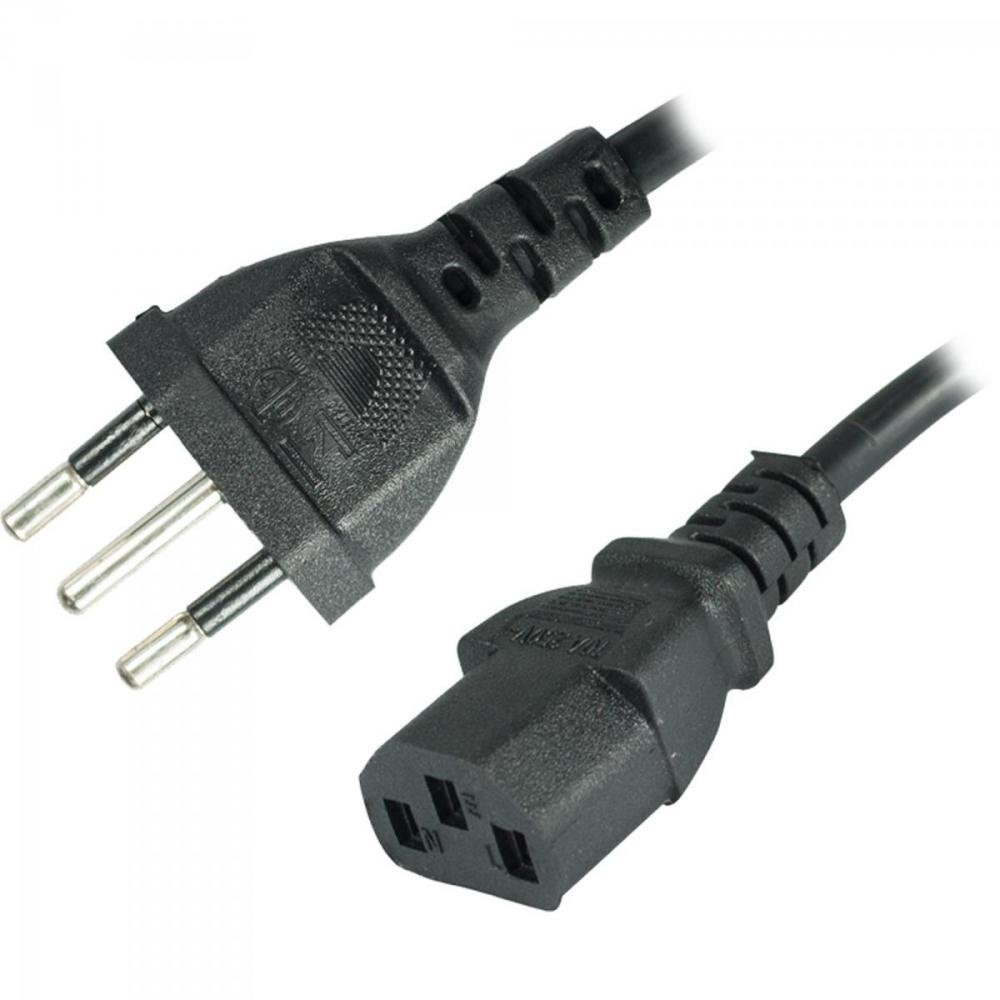 Cabo De Força Para Computador 10A 1,2Mt Tripolar Preto X-Cell Un.Venda: Pc/1