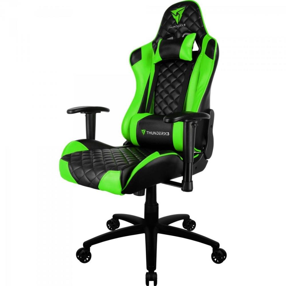 Cadeira Gamer Profissional Tgc12 Preta/Verde ThunderX3
