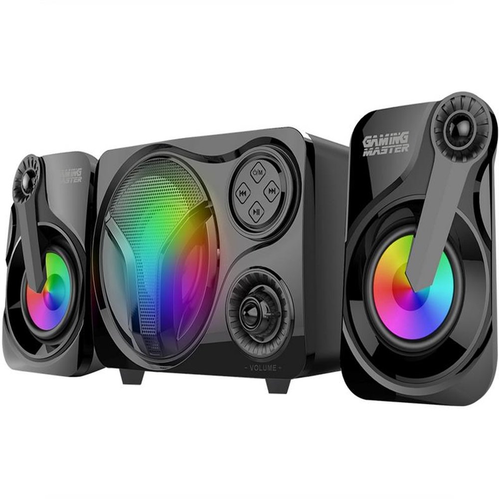 Subwoofer Gamer Stereo Com Led 7 Cores Modelo SS-9300 K-Mex