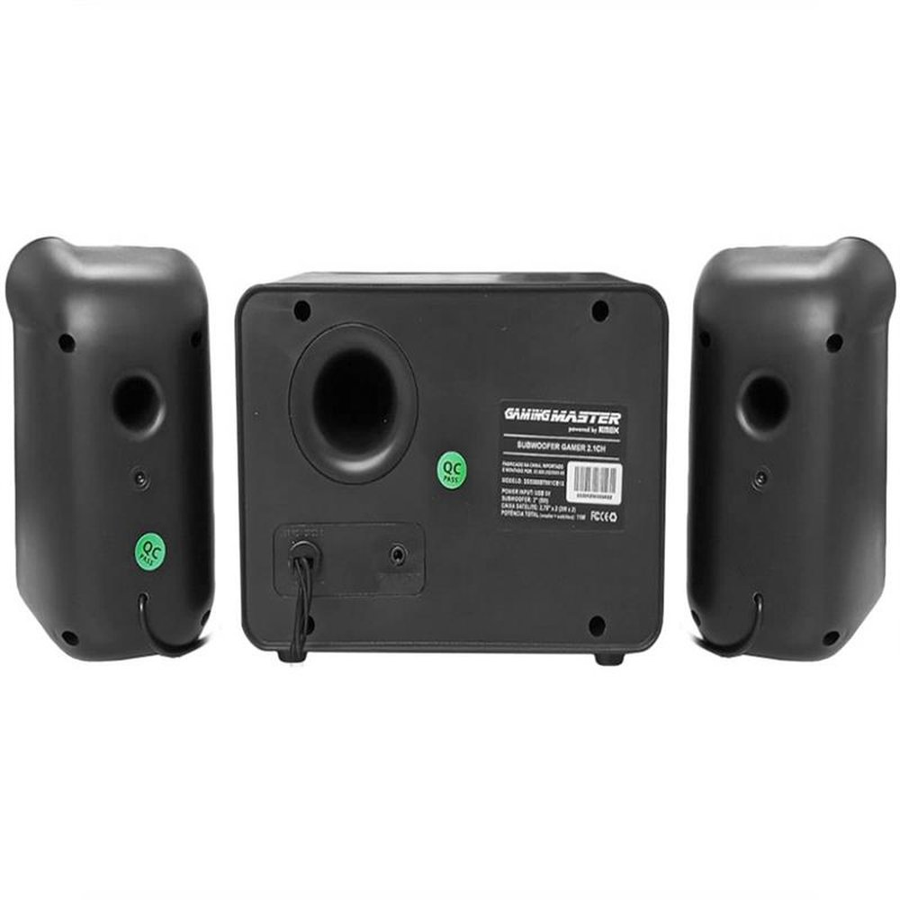 Subwoofer Gamer Stereo Com Led 7 Cores Modelo SS-9300 K-Mex