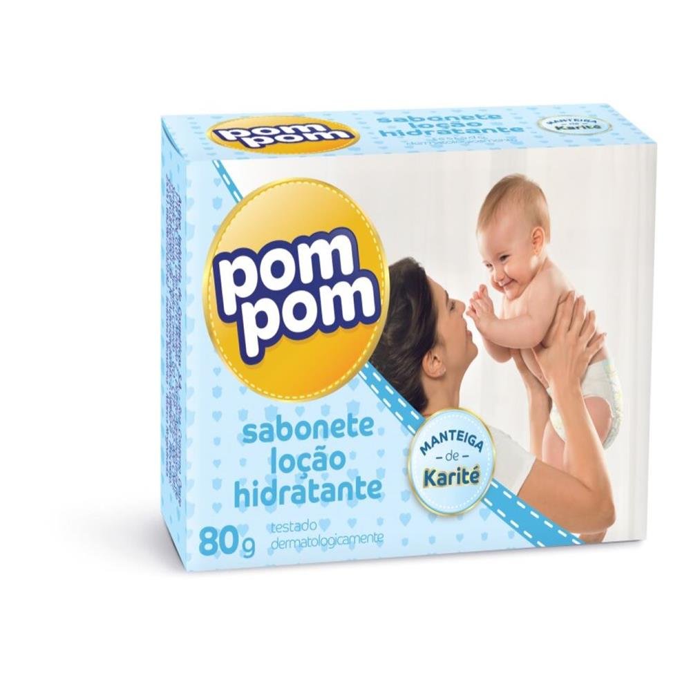 Pom Pom Sabonete Infantil Hidratante 12 Unidades 80g