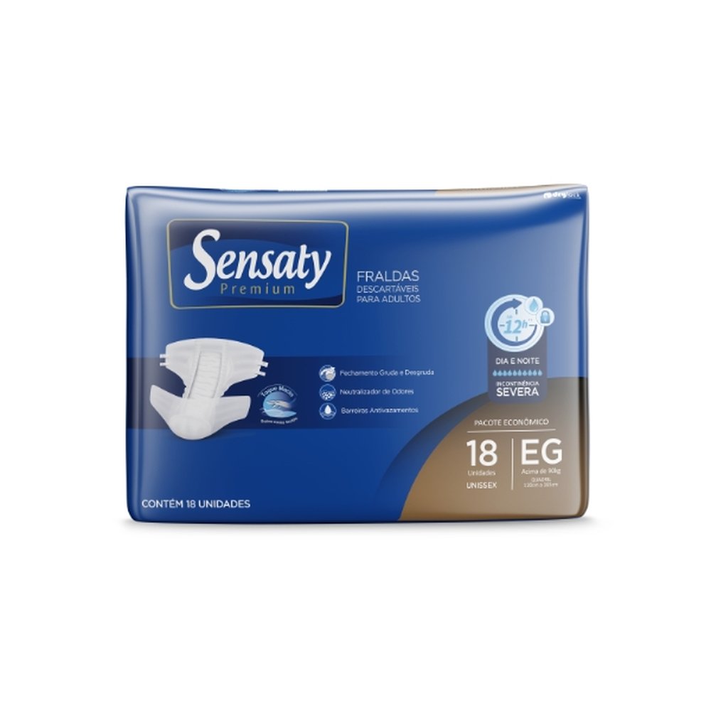 Fralda Capricho Sensaty Premium Econômica EG 4 Pacotes Com 18 Unidades