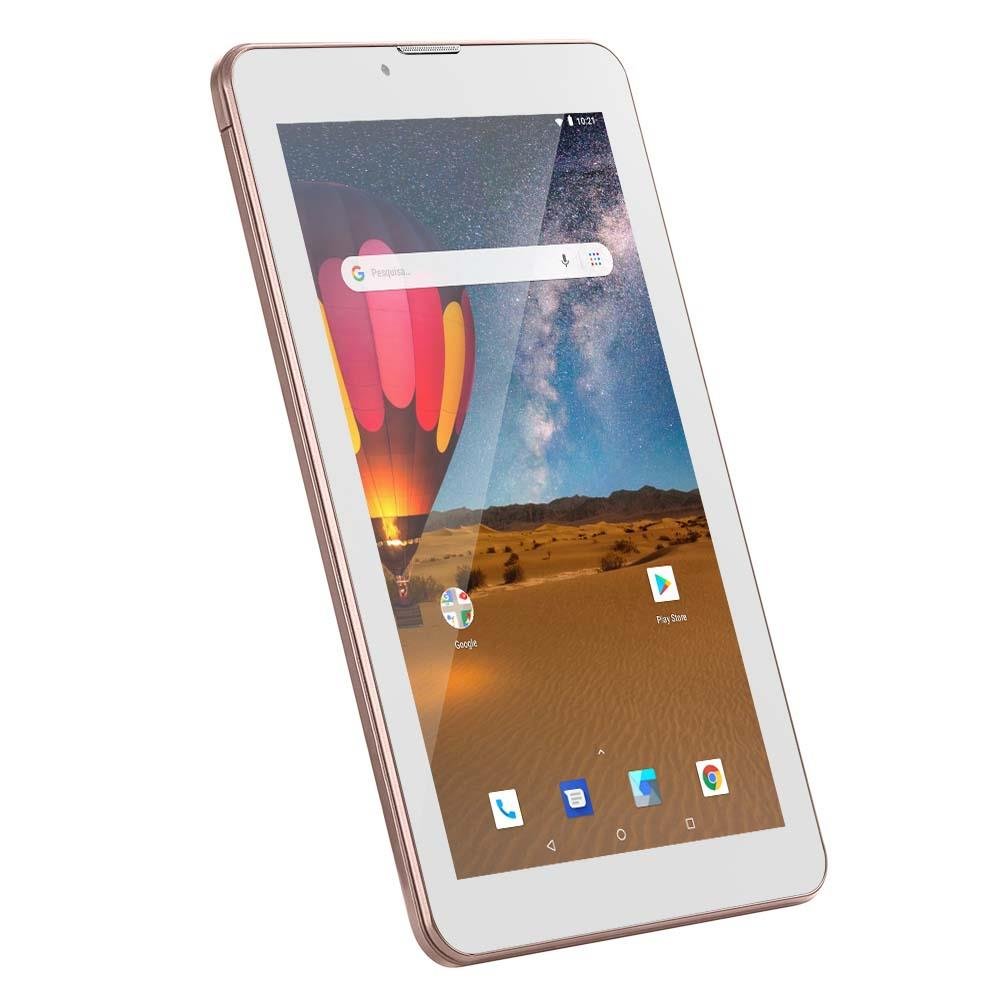 Tablet Multilaser M7 3G Plus 16GB Bluetooth Dual Chip Tela 7" Quad Core Rosa - NB305