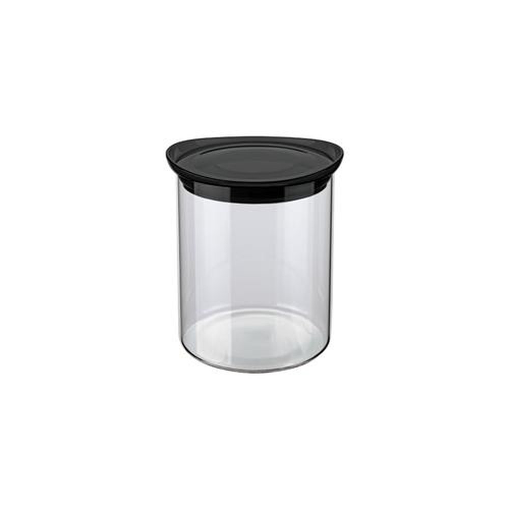 Pote de Vidro Slim com Tampa Plastica 0,7 lt Preto