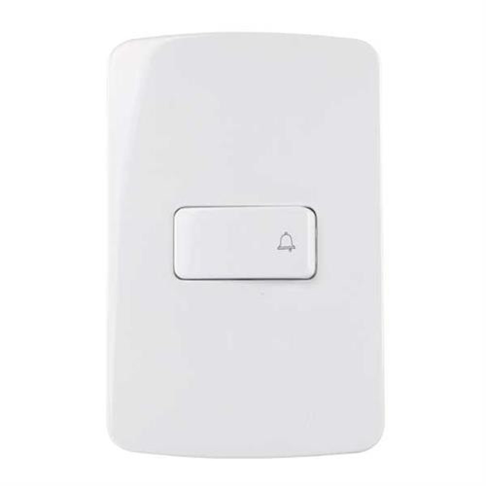 Conjunto Interruptor Pulsador Campainha B3 Branco Margirius