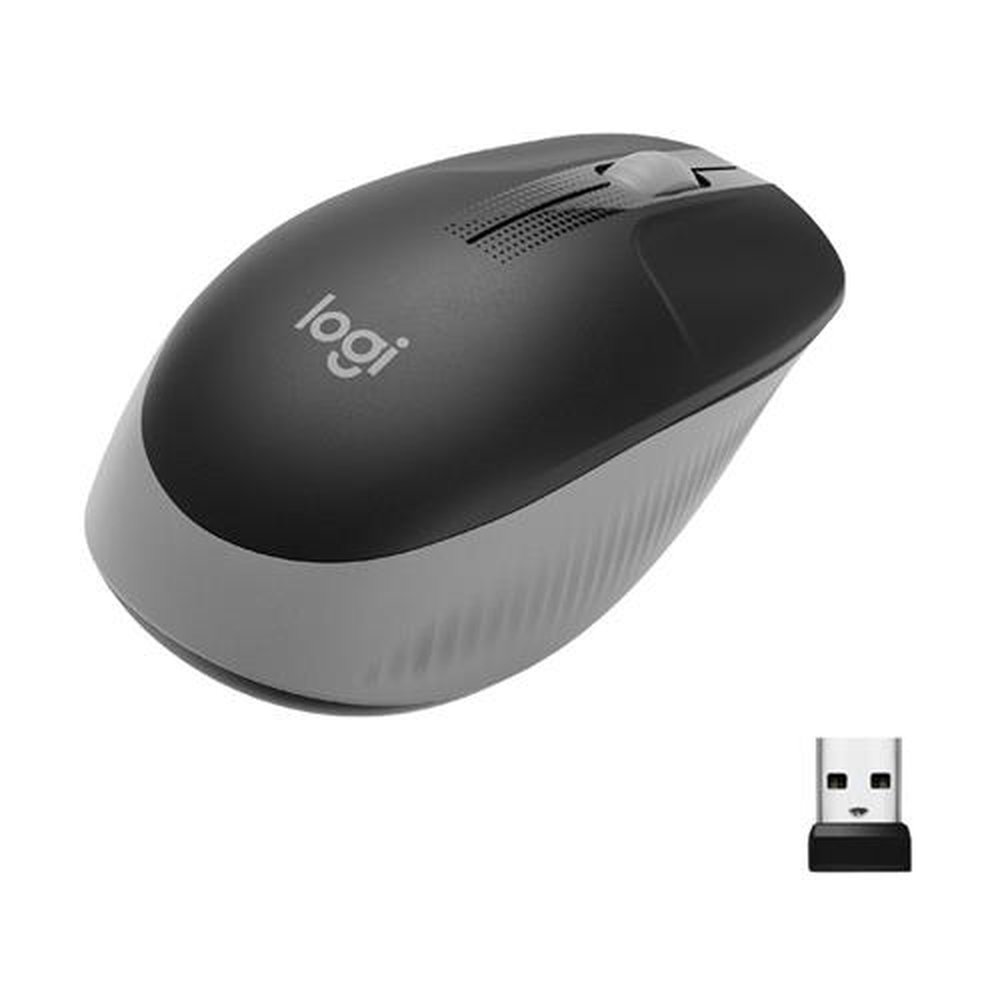 Mouse Sem Fio Logitech M190 USB 3 Botões 1000DPI, Cinza