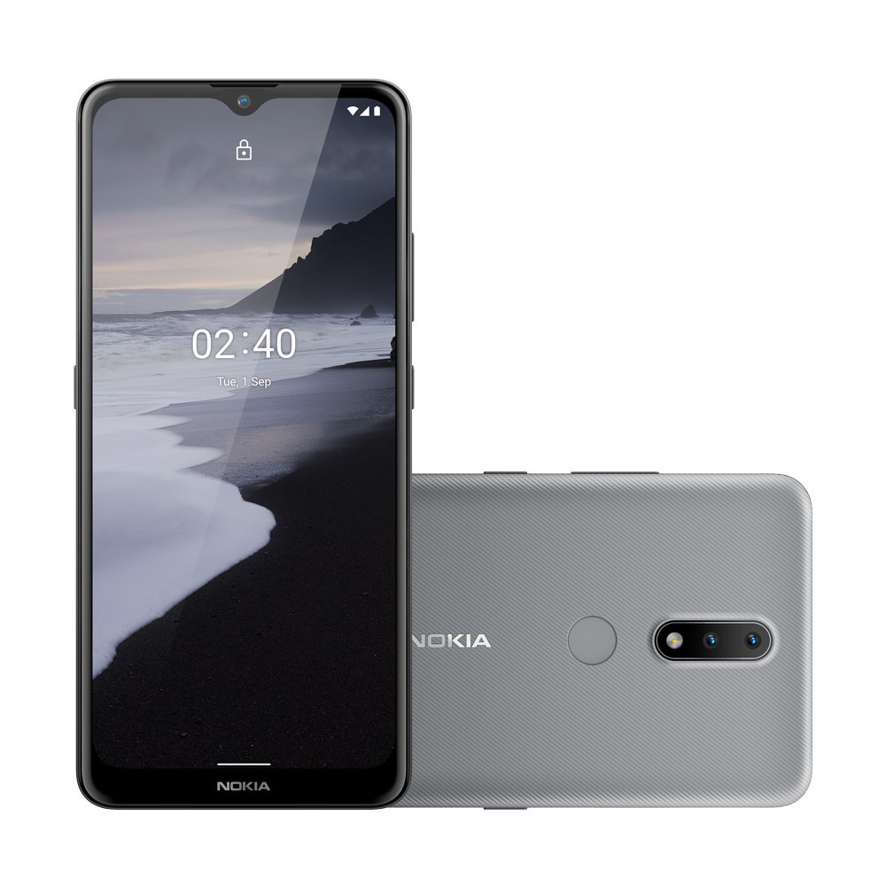 Smartphone Nokia 2.4 Cinza 6,5HD+ 64GB, 3GB RAM Android Cam.Traseira 13+2MP - NK015