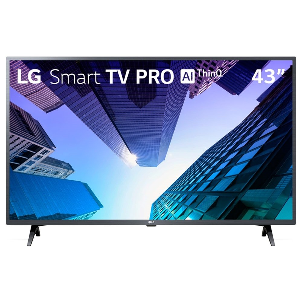 Smart TV LED 43" LG 43LM631C0SB Full HD com Wi-Fi, 2 USB, 3 HDMI, Painel IPS, Bluetooth, Thinq AI, Comando de Voz, 60hz