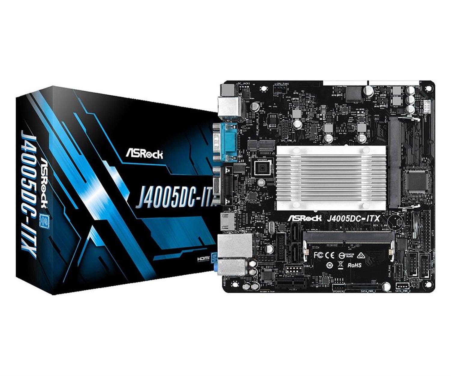 Placa-Mãe Asrock J4005dc-Itx Dual Core Integrado Ddr4 Mitx