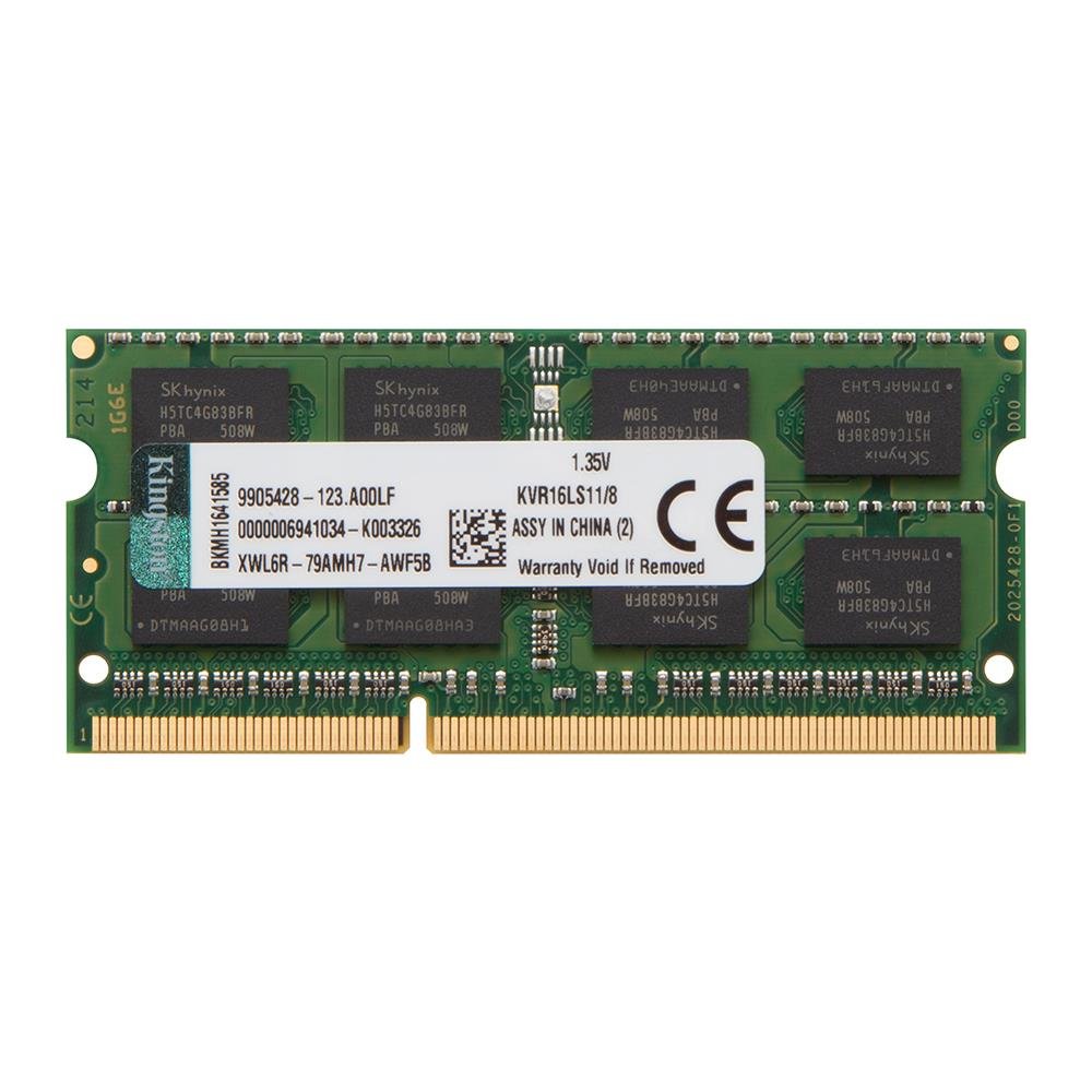 Memoria Kingston 8gb Ddr3 1600mhz 1.35v Notebook - Kvr16ls11/8wp