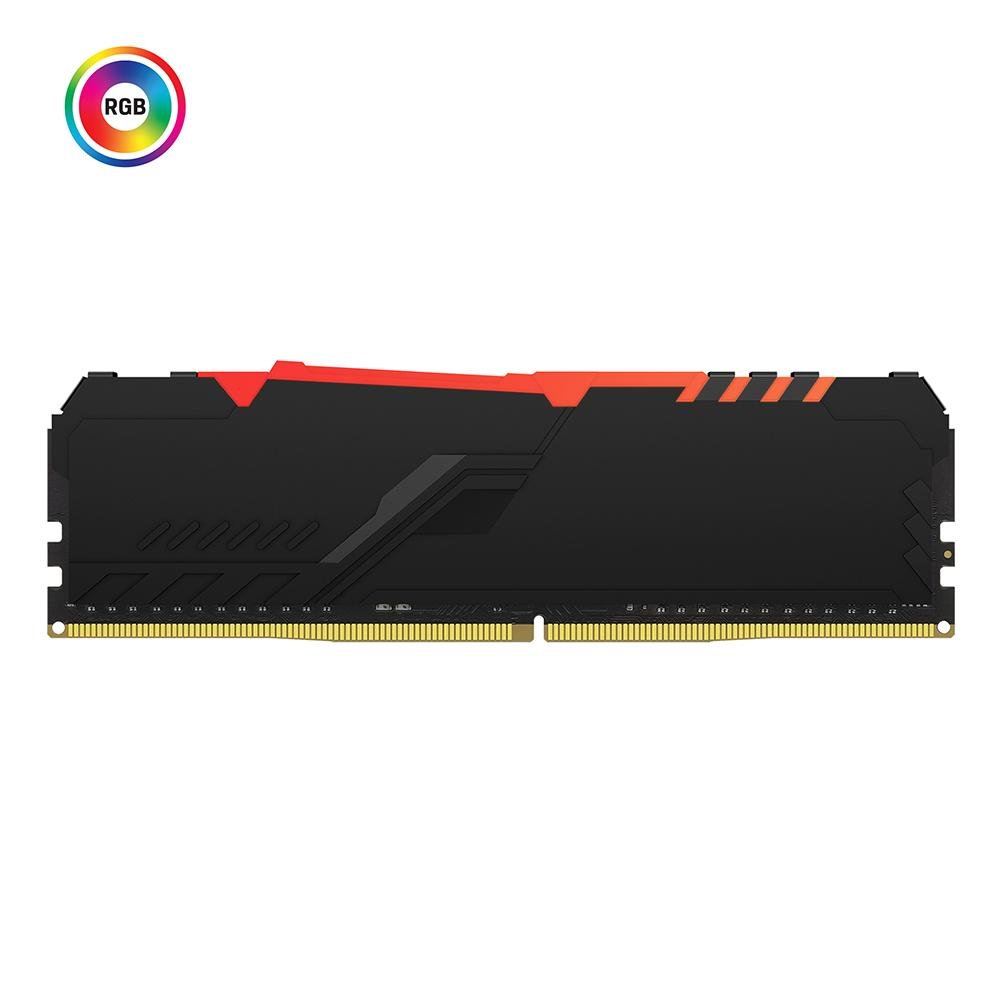 Memoria Kingston Fury Beast Rgb 16gb Ddr4 3200mhz 1.35v Black Desktop - Kf432c16bba/16
