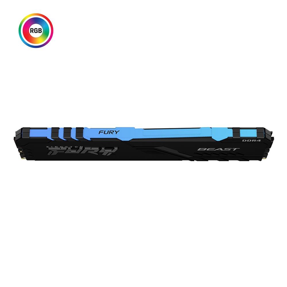 Memoria Kingston Fury Beast Rgb 16gb Ddr4 3200mhz 1.35v Black Desktop - Kf432c16bba/16