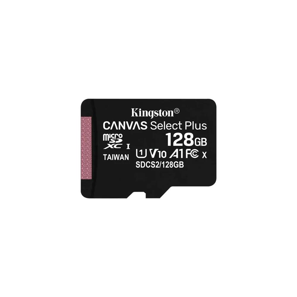 Cartao De Memoria Sd Kingston Canvas Select Plus Class 10uhs-i 128gb Micro+adaptador - Sdcs2/128gb