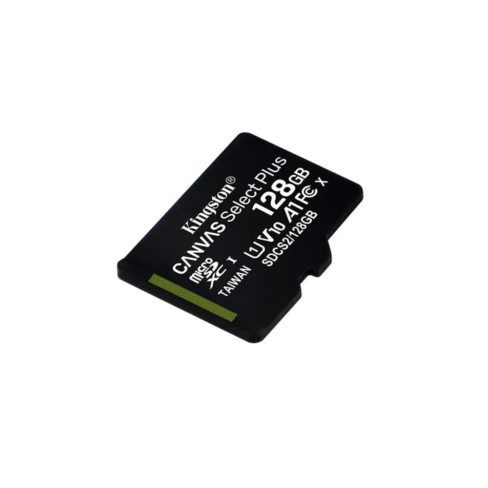 Cartao De Memoria Sd Kingston Canvas Select Plus Class 10uhs-i 128gb Micro+adaptador - Sdcs2/128gb