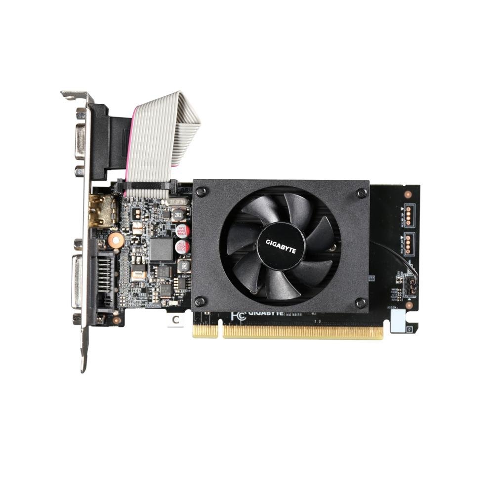 Placa De Video Gigabyte Geforce Gt 710 2gb Ddr3 64-bits Pci-e 2.0 Gv-n710d3-2gl Rev 2.0