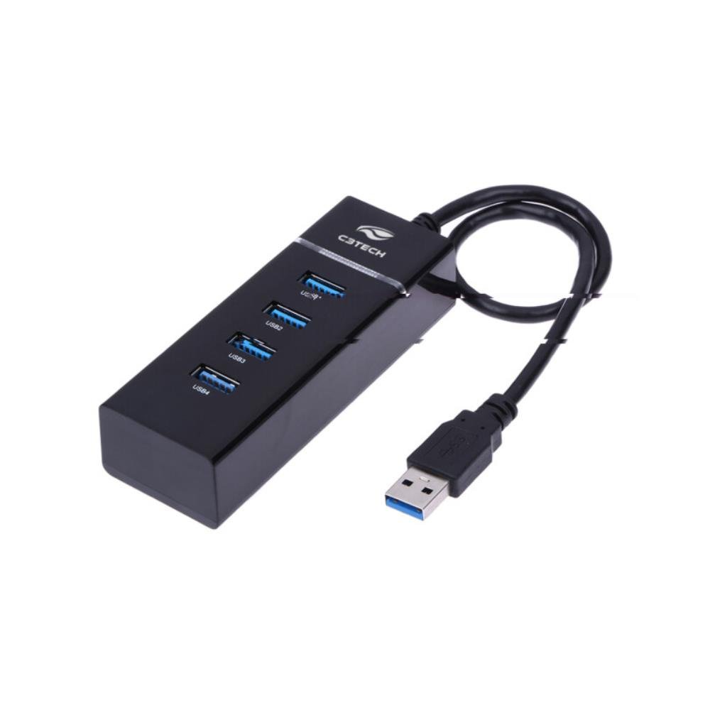 Hub USB 3.0 C3Tech com 4 portas USB - HU-300BK