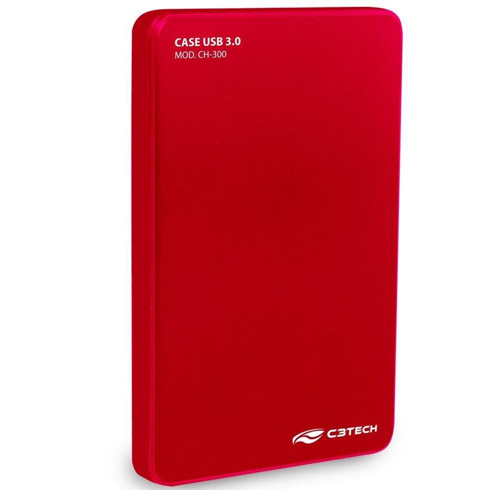 Gaveta Ssd Gaveta Hdd Ext 2.5p C3tech Ch300rd Usb Vermelha