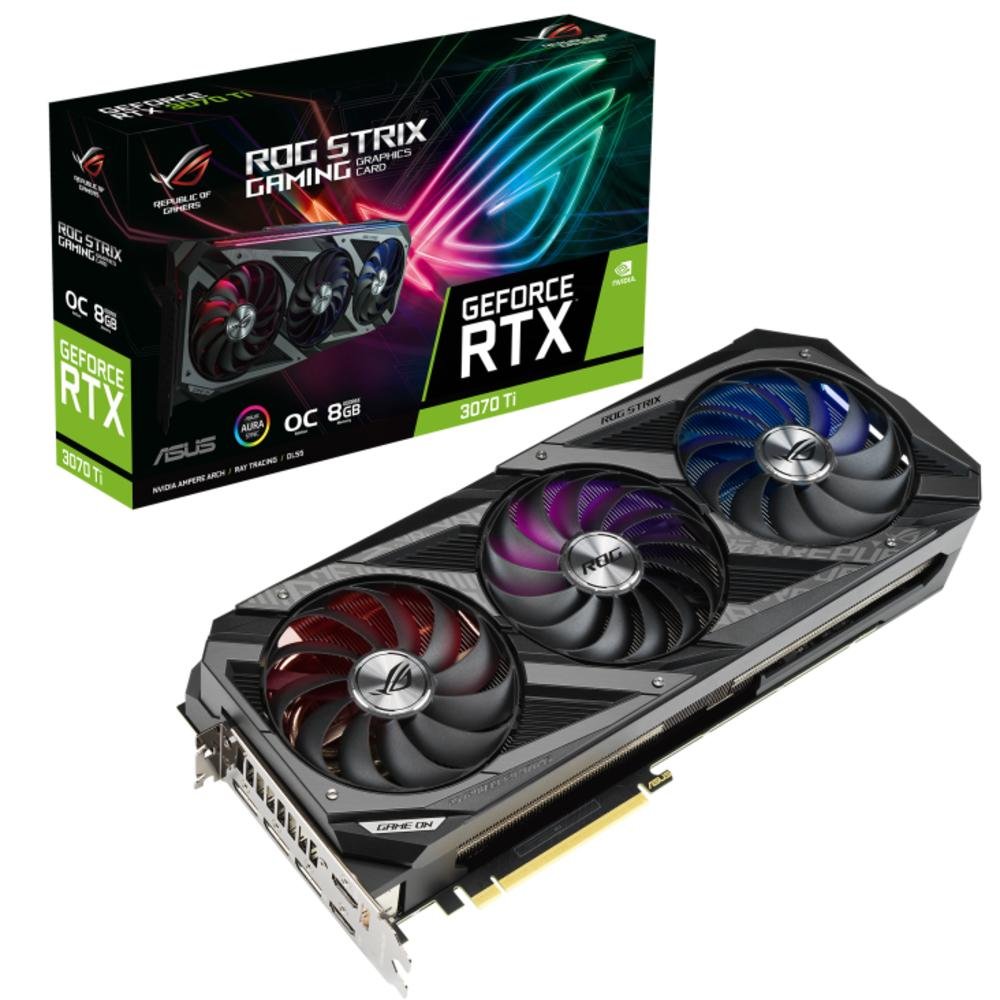 Placa De Video Asus Geforce Rtx 3070ti Rog Strix Oc 8gb Gddr6x 256bit Rog-strix-rtx3070ti-o8g-gaming